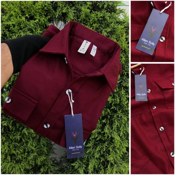 Best selling  double pocket cashmilon winter shirt for men - Image 6